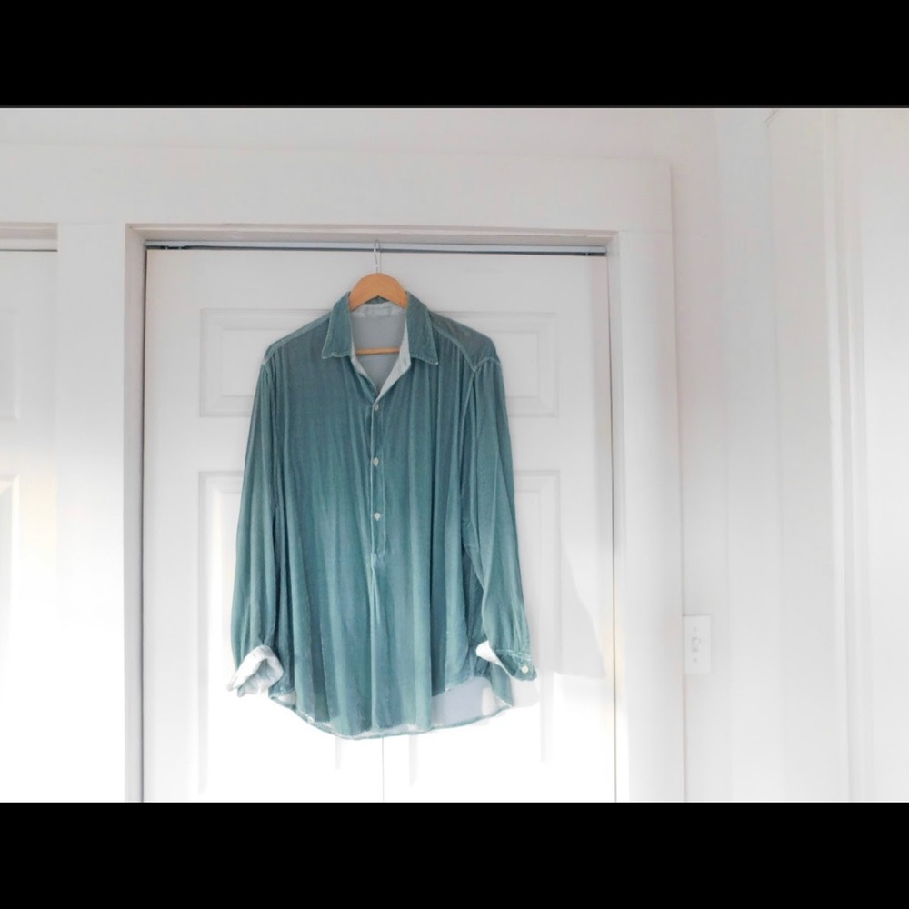 Velvet Button Up